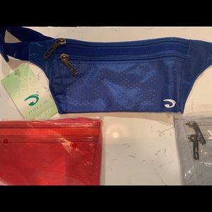 Blue NWT fanny pack. Comes in red and grey as well